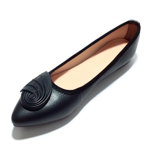 Giày Búp Bê Nữ, Da Mềm Êm Chân, Thiết kế Đính Nơ Xoắn Ốc Rất Xinh Và Dễ Thương