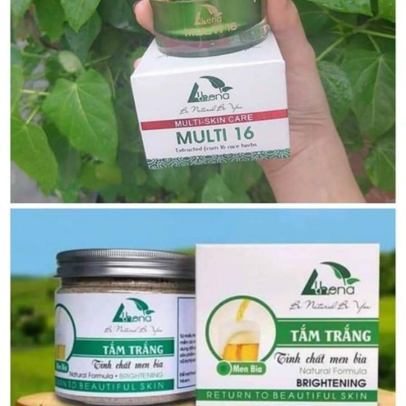 bộ đôi tắm trắng tinh chất mebia và kem multi16 làm mờ viêm chân lông