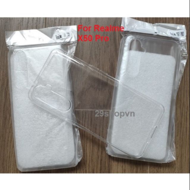 Ốp lưng silicon dẻo trong suốt OPPO Realme X50 / X50 pro siêu mỏng 0.6mm
