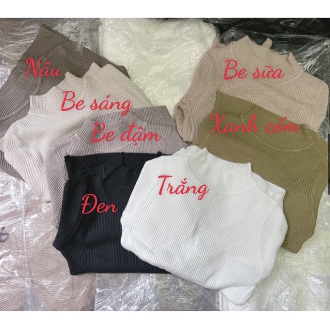ÁO LEN TĂM QC CỔ 3CM 8 MÀU | BigBuy360 - bigbuy360.vn