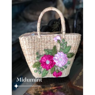 Giỏ lục bình kết hoa ruy băng