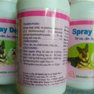 Thuốc xịt trị ve,bọ chét,rận chó