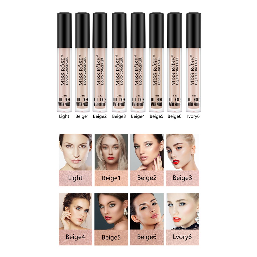 Kem che khuyết điểm MISS ROSE dạng lỏng chống nước lâu trôi tạo đường viền dành cho nữ | BigBuy360 - bigbuy360.vn