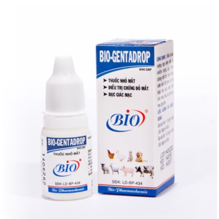 Dung Dịch Nhỏ MẮt Cho Chó MÈo BiO Gentadrop 10ml