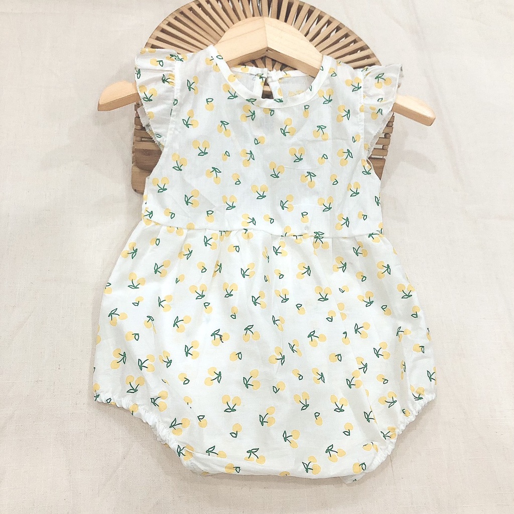Bodysuit cho bé, áo liền quần bé gái, bodysuit cho bé gái sơ sinh,6 tháng,1-2 tuổi vải cotton thấm hút mồ hôi, mềm mịn.
