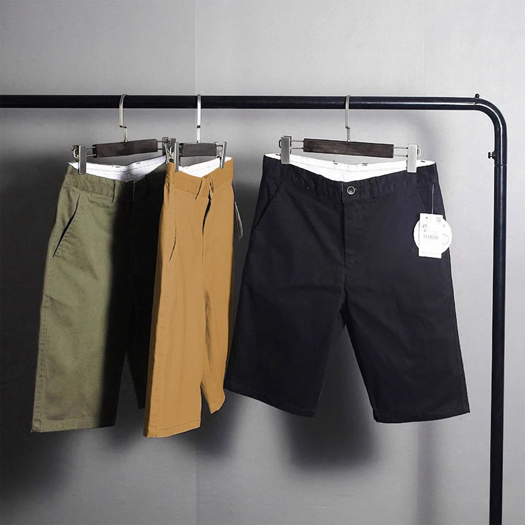Quần SHORT NAM  Kaki Co Dãn