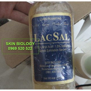 Lacsal serum skinbiology tẩy tế bào chết , hỗ trợ trị mụn và trị sẹo nguyên tem 112ml
