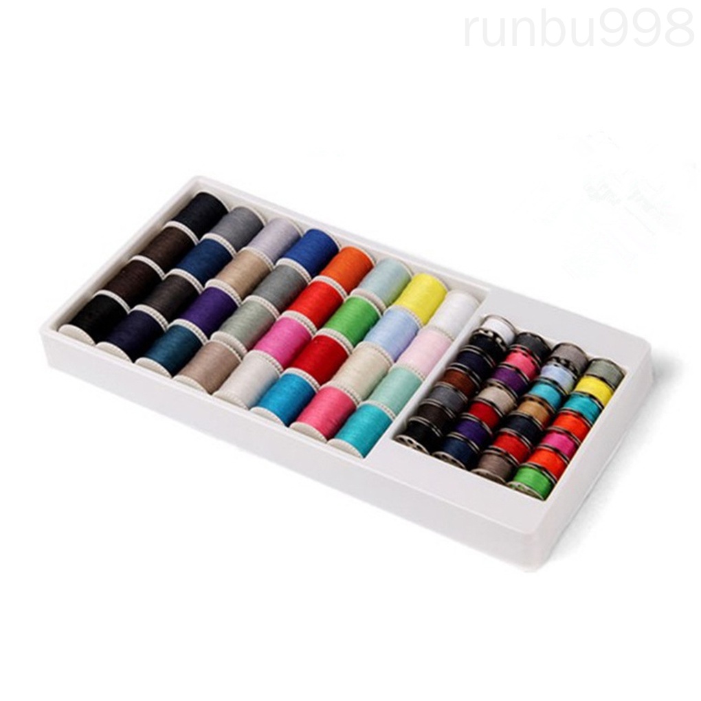 Set 60 Cuộn Chỉ May Mini Bằng Kim Loại Nhiều Màu Sắc Chạy Điện Runbu998