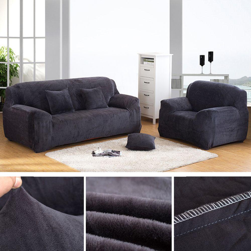 BTLIMER Vỏ Bọc Ghế Sofa 1 / 2 / 3 / 4 Chỗ Ngồi Mềm Mại Co Giãn