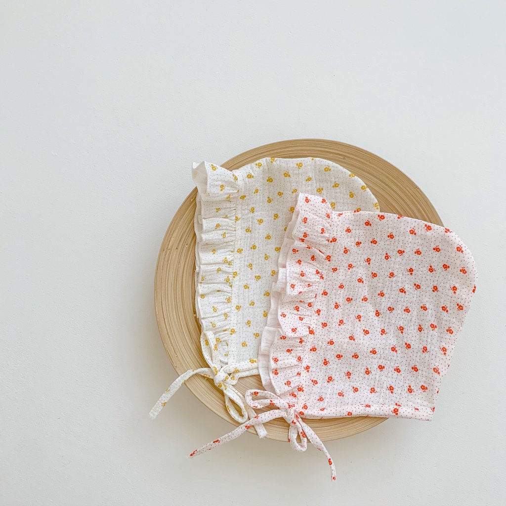 Bộ Áo Liền Quần Tay Dài In Hoa Chất Liệu Cotton Dễ Thương Cho Bé Gái