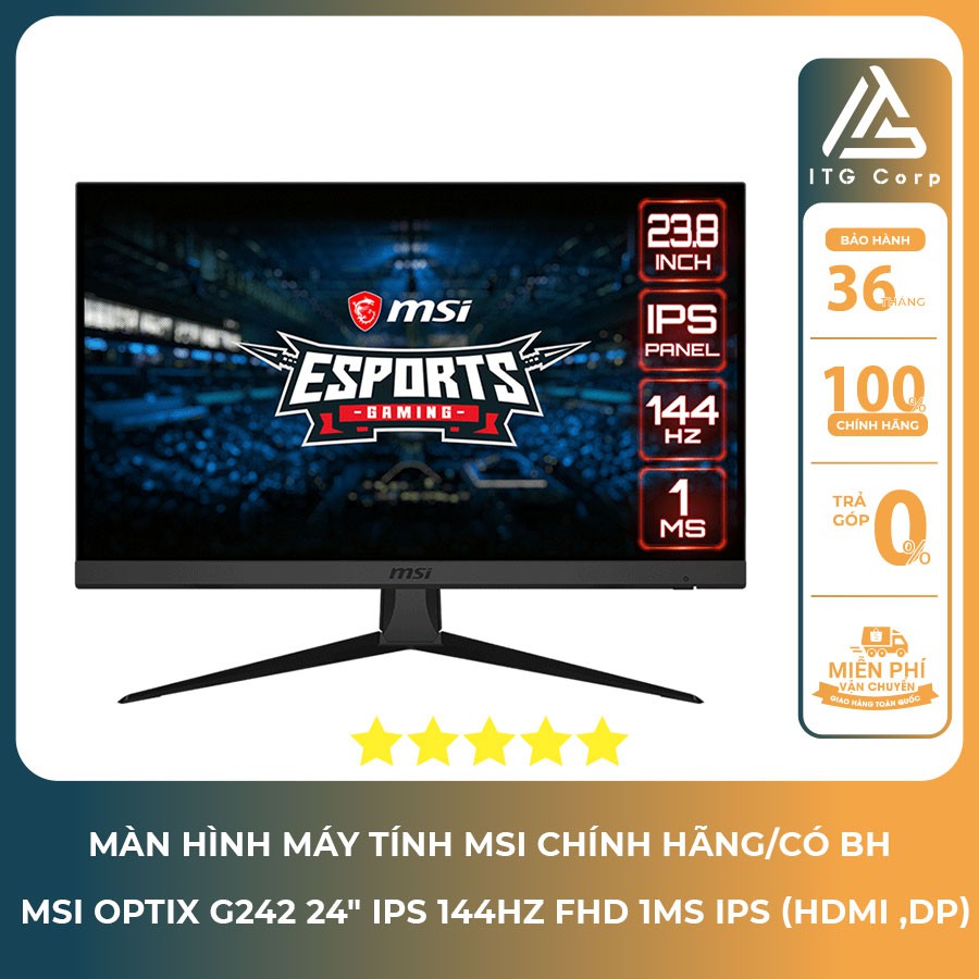 Màn Hình MSI Optix G242 24" IPS 144Hz FHD 144HZ 1MS IPS (HDMI ,DP)