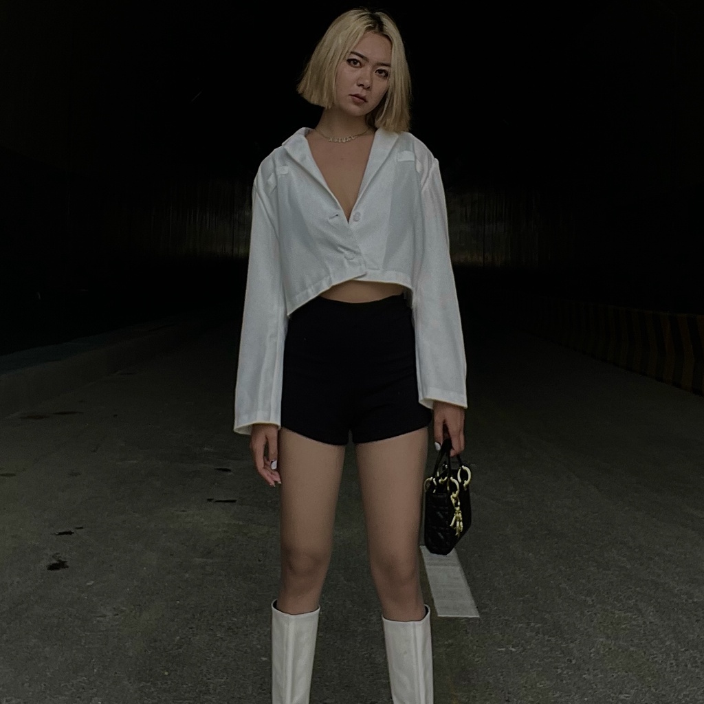 Áo khoác blaze nữ áo vest khoác croptop dáng rộng xuân hè EMMASTUDIOS