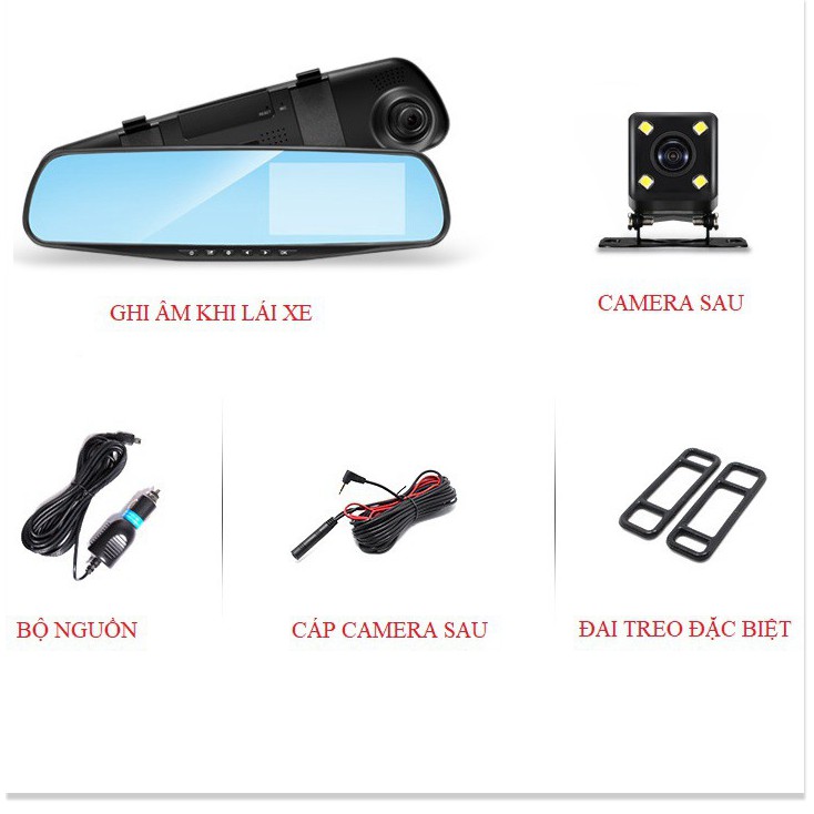 Camera hành trình gương chiếu hậu  full HD