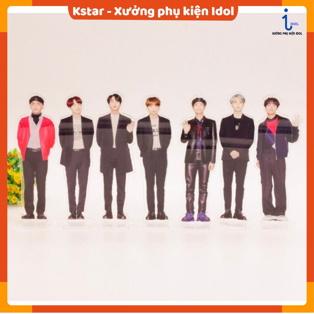 Standee tượng đứng Bangtan và thành viên trang trí bàn học bàn làm việc