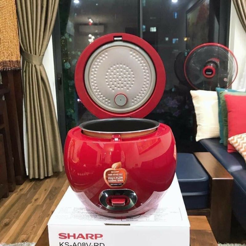 Giá rẻ vô địch! Nồi Cơm Điện Sharp KS-A08V-RGD (0.72L) bảo hành chính hãng 1 năm | BigBuy360 - bigbuy360.vn