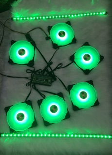 Bộ combo FAN CASE Coolmoon led V4+1hub+1 remote
