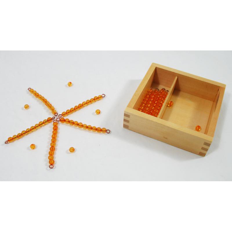 Dây cườm đơn màu chơi với bảng hàng chục Montessori (Bead Bars for Ten Board with Box A)