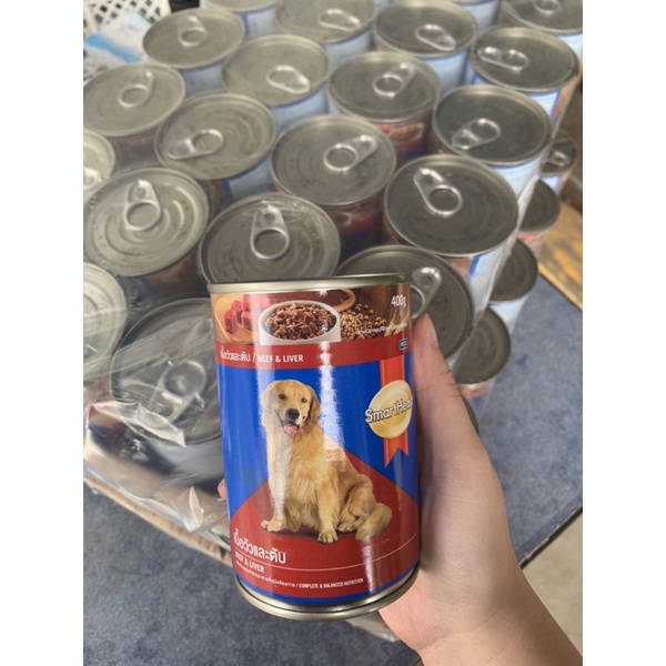 Smart heart Beef and liver lon 400gram dành cho chó vị bò và gan