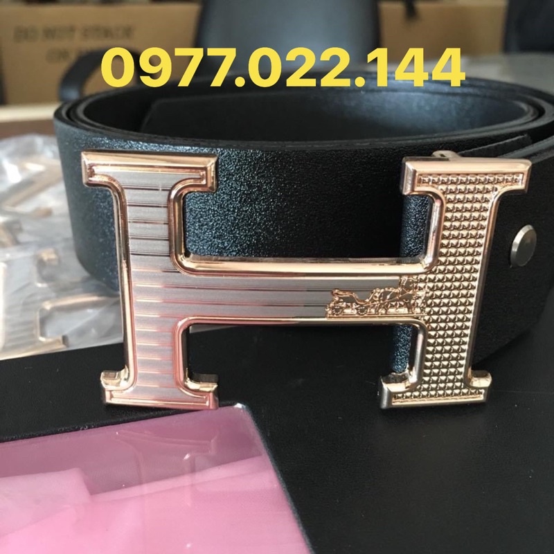 Thắt lưng Nam da cao cấp mặt chữ H NS02