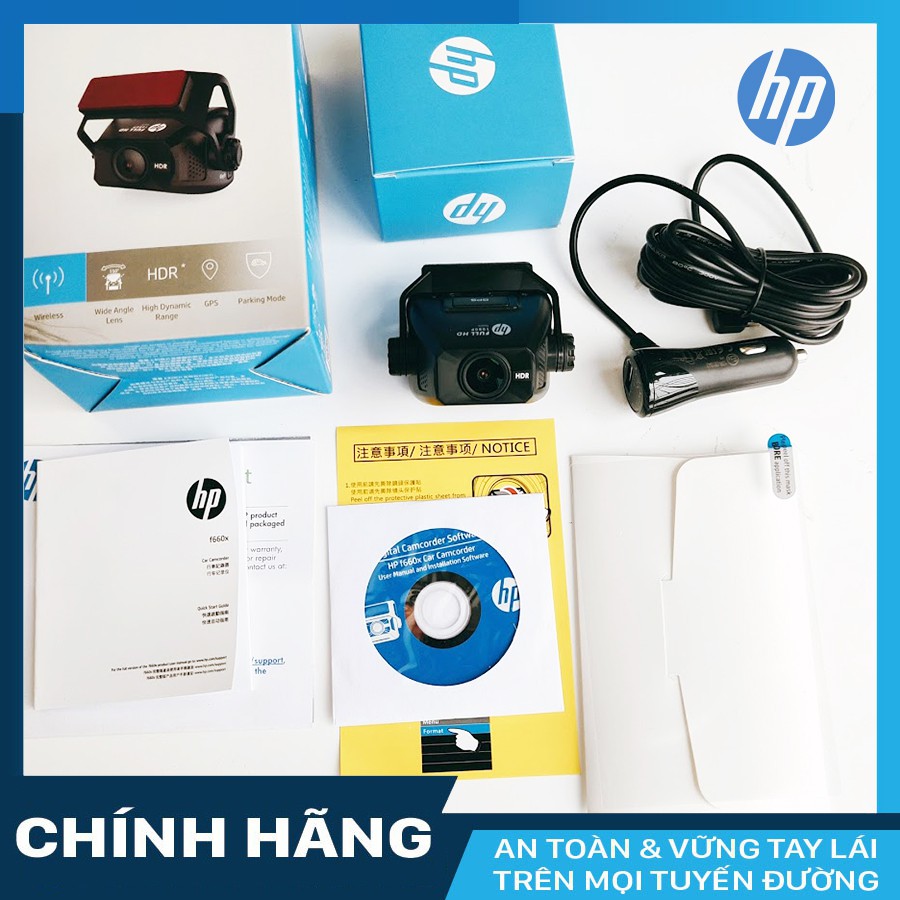 Camera hành trình HP F660x Wifi GPS + thẻ nhớ 32GB Class 10 | BigBuy360 - bigbuy360.vn