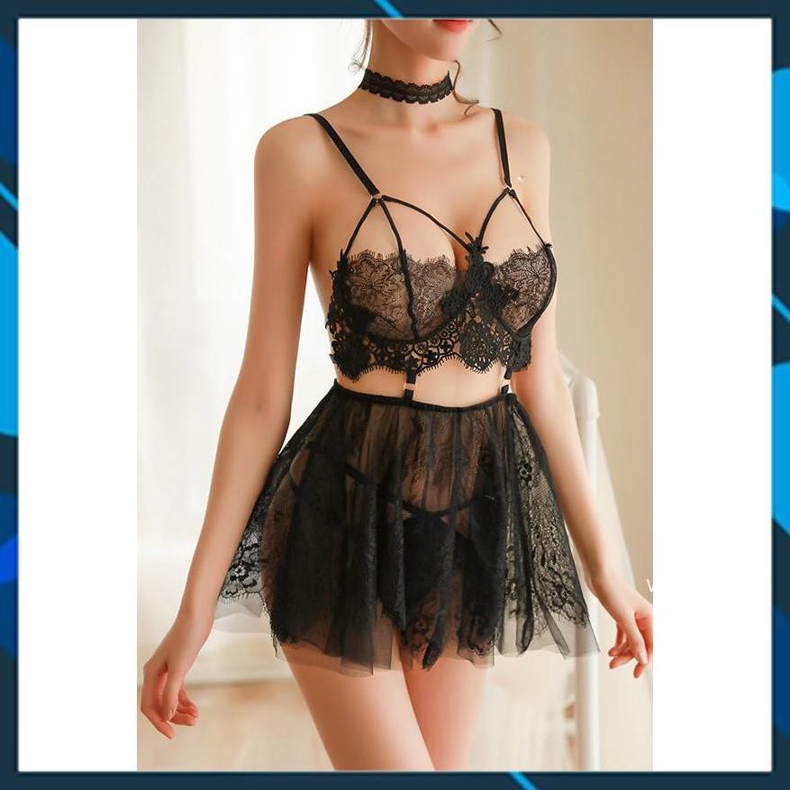 Váy ngủ nữ cosplay phù dâu  sexy voan xuyên thấu 2 lớp, đầm ngủ Quẩng châu Cao cấp gợi cảm - CD004 | BigBuy360 - bigbuy360.vn