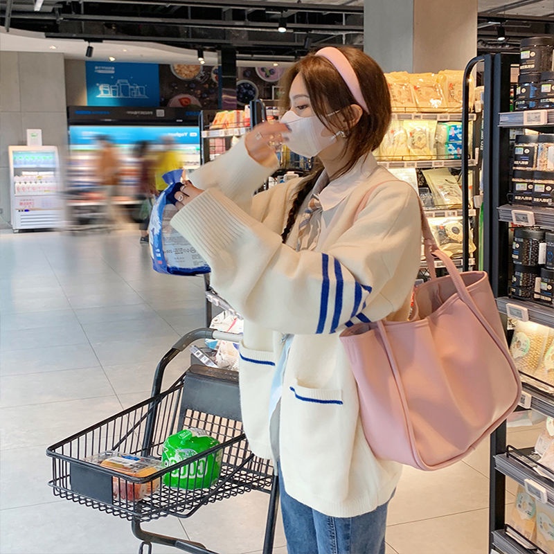 Áo Khoác cardigan Dệt Kim Dáng Rộng Phong Cách Hàn Quốc Thời Trang Mùa Thu Mới Cho Nữ