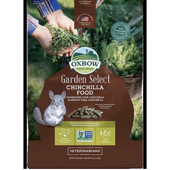 Thức ăn cao cấp Chinchilla 1,36kg  FREE SHIP  Garden Chinchilla Food Oxbow