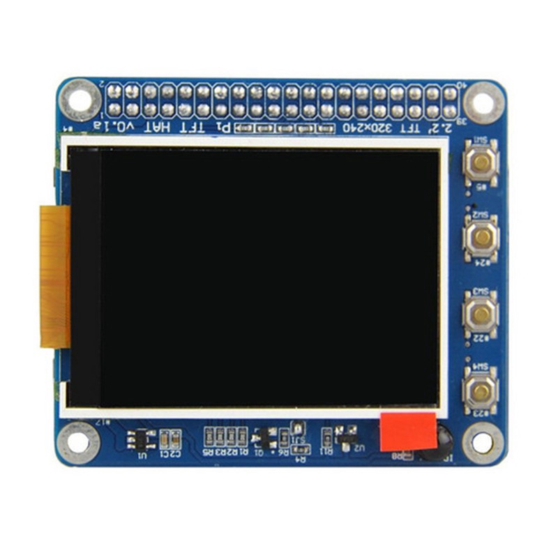 Màn hình LCD Raspberry Pi 2 3 3B / 2B / B + 2.2 "Màn hình LCD HAT w / Nút Cảm biến hồng ngoại