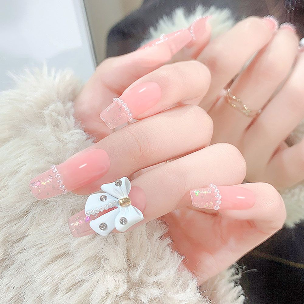 [Hàng mới về] Phụ kiện đính trang trí móng tay hình nơ 3d bằng hợp kim dành cho nữ DIY