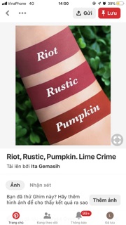 Son kem lỳ Lime Crime