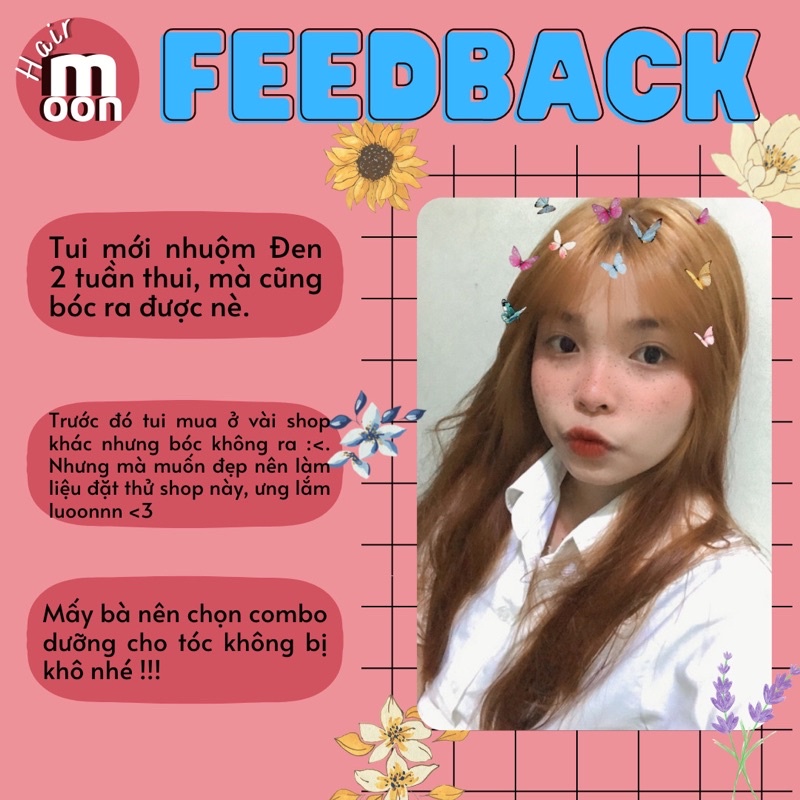 Thuốc nhuộm tóc Bóc Tóc Nhuộm Đen | Tặng Oxy, vitaminE, bao tay, mũ trùm | Nâng tone