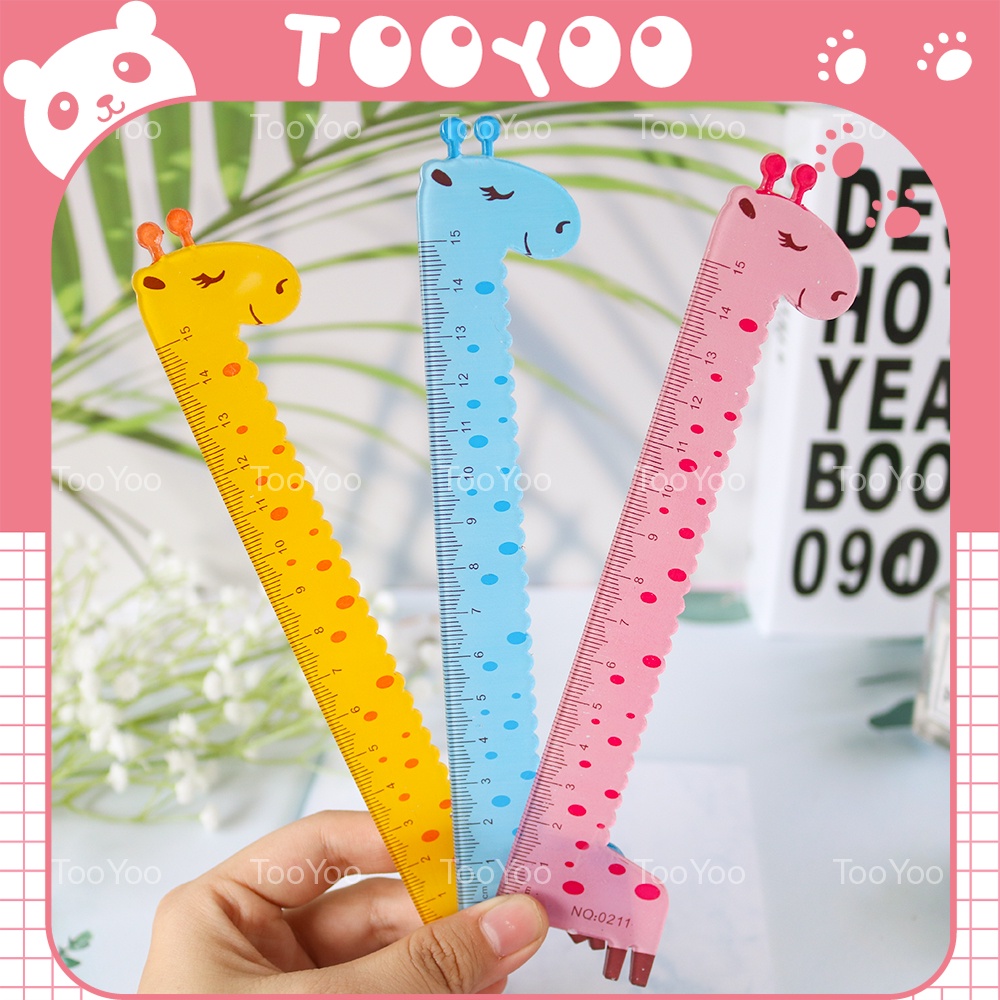 Thước kẻ 15cm hươu cao cổ dễ thương cute TooYoo TY0023