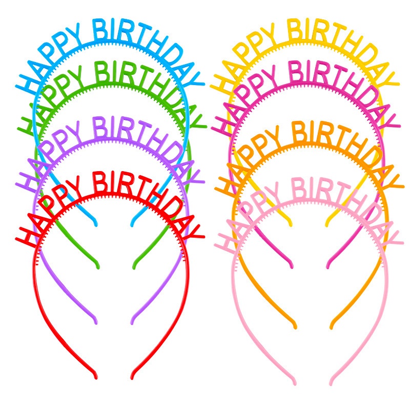 Băng đô cài tóc bằng nhựa màu trơn cho bé gái