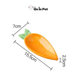 Chén ăn sứ CÀ RỐT DÀI cho hamster