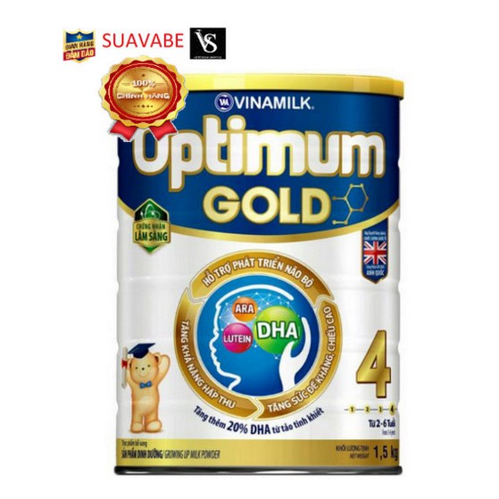 SỮA BỘT VINAMILK OPTIMUM GOLD 4 1.5KG (HỘP THIẾC)