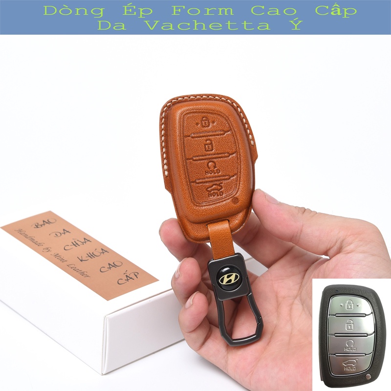 Ốp Chìa Khóa Hyundai Creta 💎Da Thật 100%💎 Bọc Chìa Khóa Hyundai Stargazer Bao Da Chìa Khóa Creta 2022