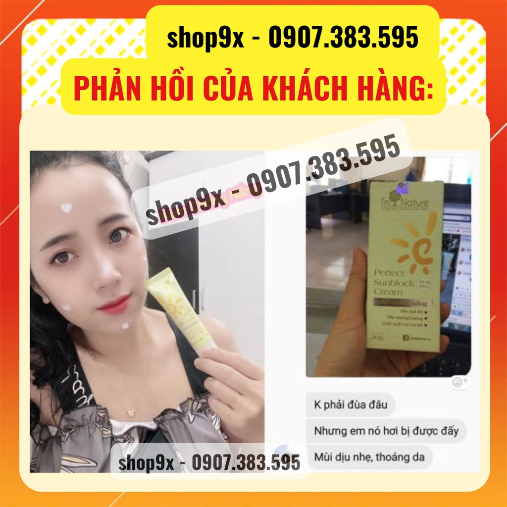 (+Quà) Kem Chống Nắng I'm Nature SPF50/PA+++ Perfect Sunblock Cream 30gr