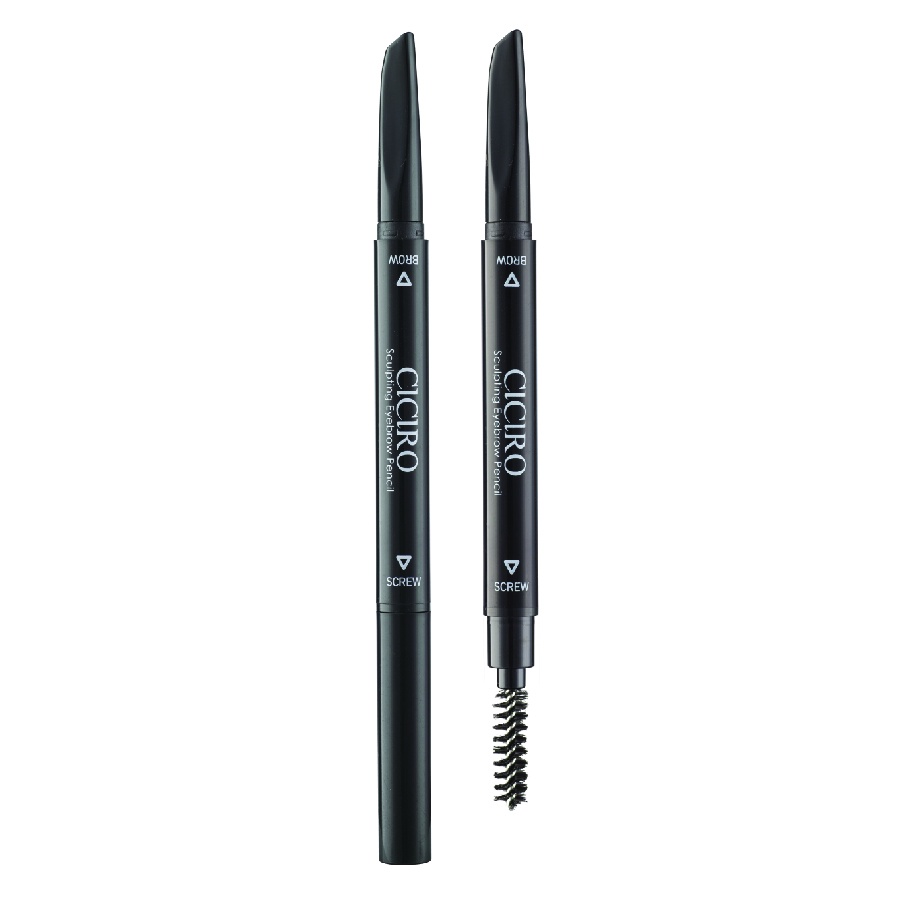 Chì kẻ mày Hàn Quốc - Ciciro sculpting eyebrow pencil với 2 màu Đen và Nâu, cho đường kẻ long lanh, sắc nét và bền màu