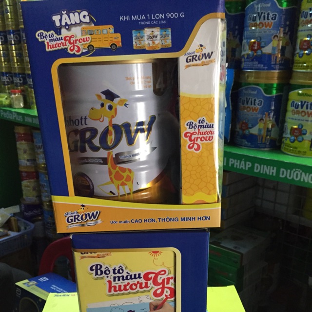 Sữa bột dinh dưỡng about grow4 tặng kèm 1 bộ tô màu xinh xắn