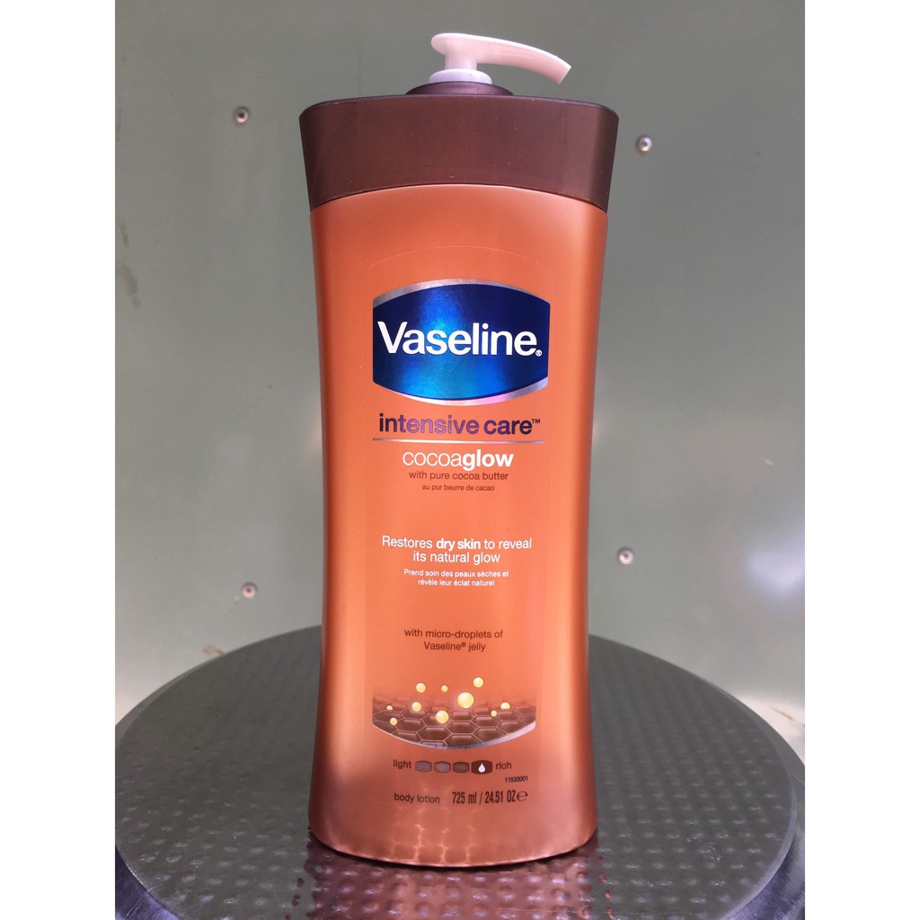 SỮA DƯỠNG THỂ VASELINE - Intensive Care Cocoa Glow Body Lotion 725ml (Nâu) - MYLA SHOP