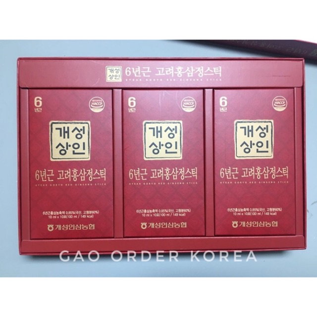 Nước Hồng sâm Hàn Quốc 6 năm tuổi dạng gói stick hộp 30 gói