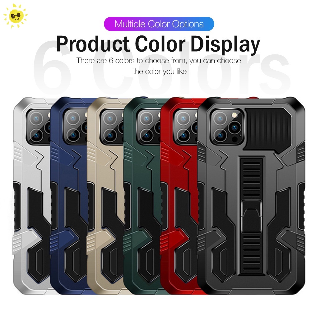 Sturdy Ốp Điện Thoại Dạng Giáp Chống Sốc Có Giá Đỡ Cho compatible for iPhone 13 12 Pro Max 12 Mini