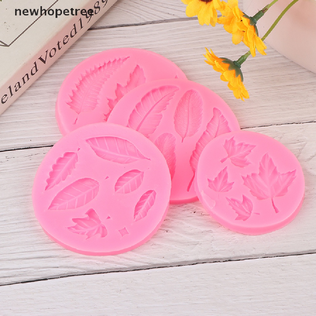 Khuôn Silicone Làm Kẹo Đường Hình Chiếc Lá DIY