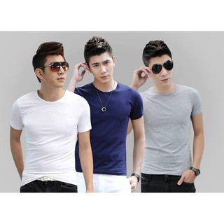 Bộ 3 áo thun nam body cổ tròn vải dày mịn thoáng mát