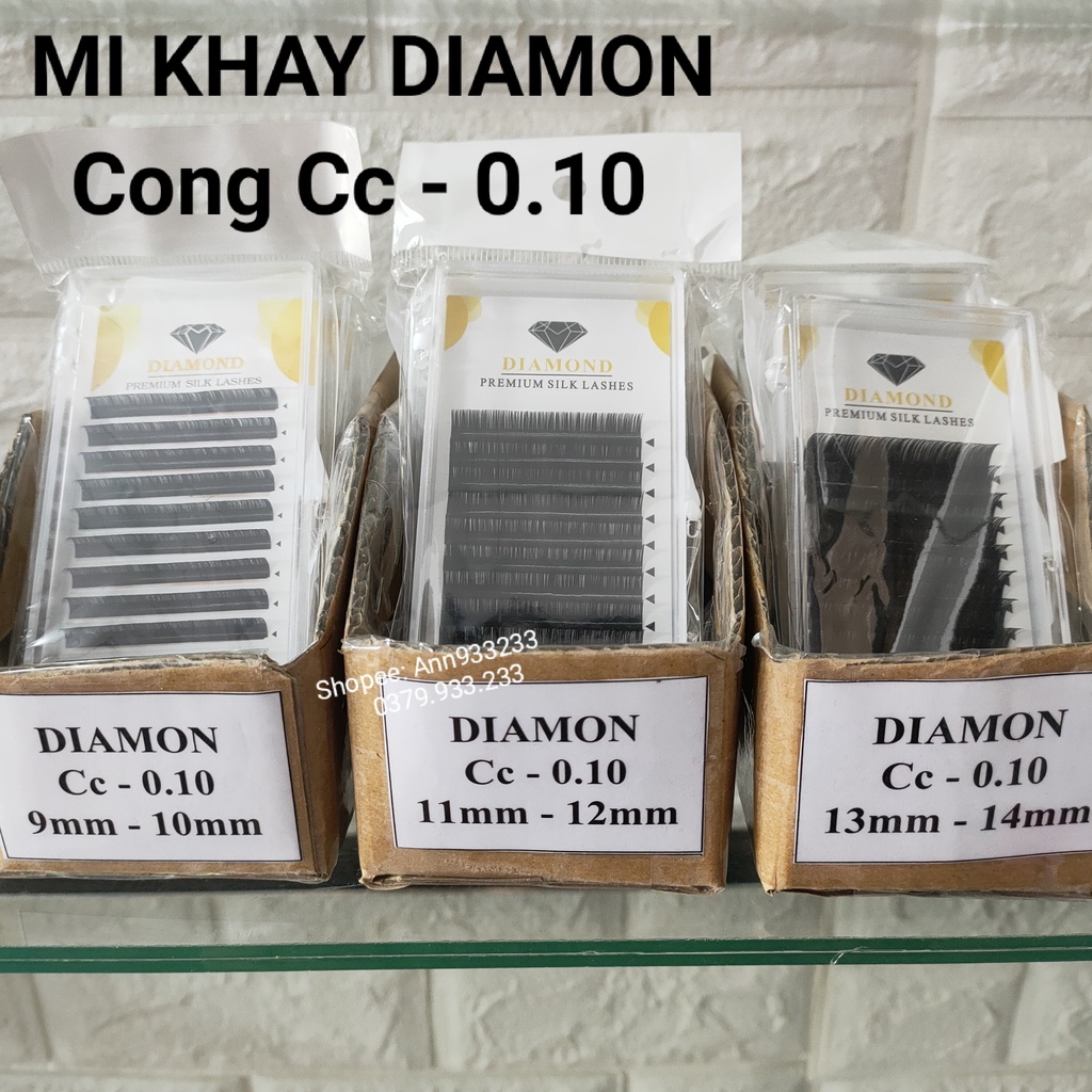 Mi khay Diamon cong Cc, độ dày 0.10 chất mi mềm dễ bắt keo, dùng để nối classic - Ann933233