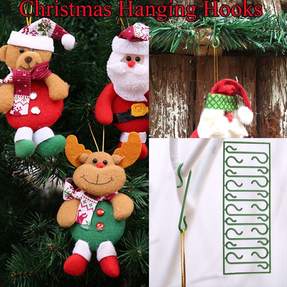 CONOPERY Set 10 / 50 / 100 Móc Treo Búp Bê Hình Ông Già Noel Giá Đỡ