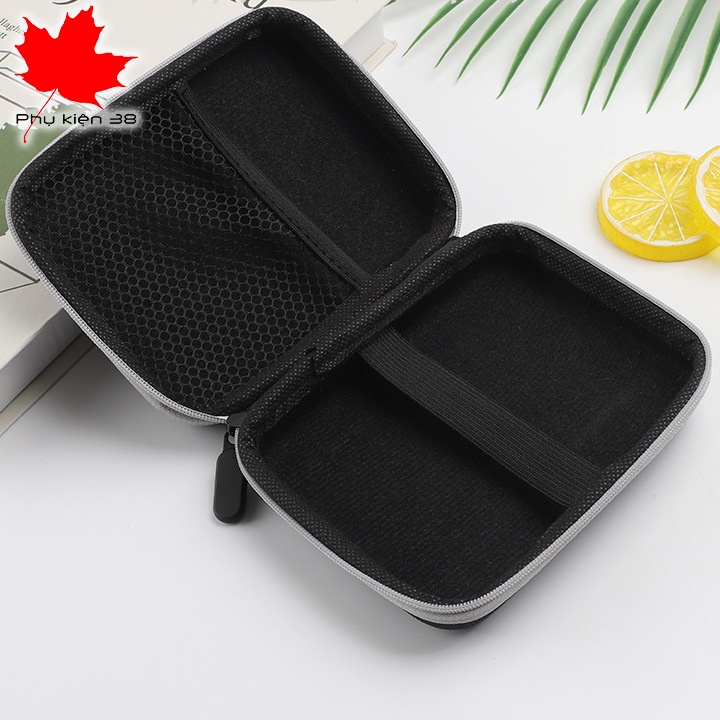 Hộp lưu trữ tai nghe đựng phụ kiện / ổ cứng dữ liệu / cáp sạc / cục sạc sạc dự phòng cỡ lớn chất liệu eva