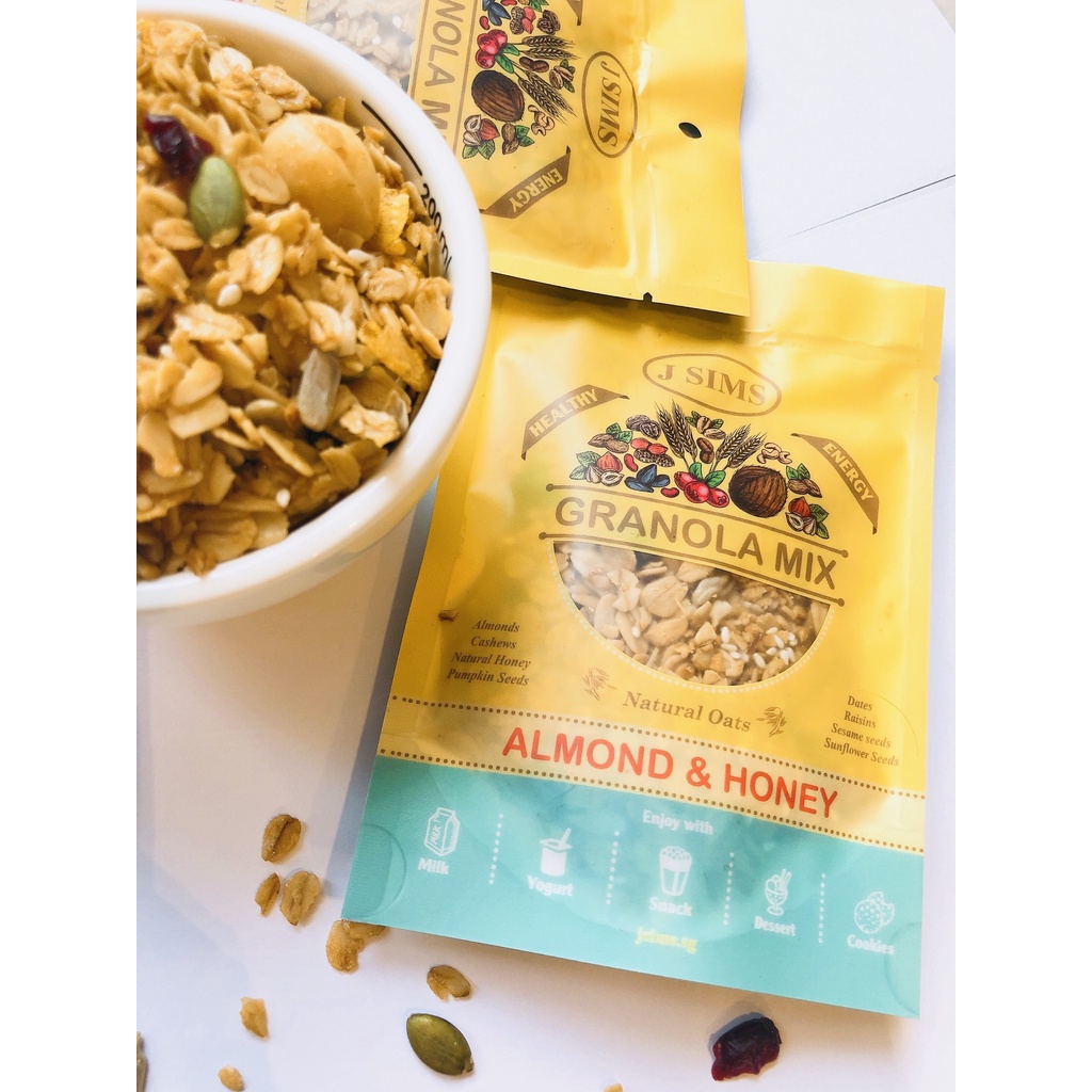 Đồ Ăn Vặt - Ngũ Cốc Giảm Cân Siêu Hạt - Hoa Quả - Trái Cây - Dinh Dưỡng Yến Mạch OHH GRANOLA 45g ANNI Group