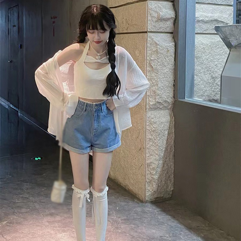 Áo Dệt Kim Sát Nách Dáng Ôm Thời Trang Hàn Quốc Cho Nữ