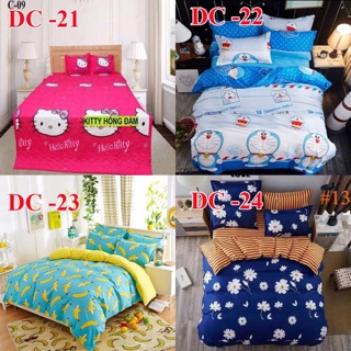 Sét ga gối: vỏ ga chun, 2 vỏ gối, vỏ chăn lồng ruột. Sản phẩm poly cotton đẹp mắt,